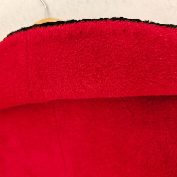 Vintage 50's/60's Red Worubo Woolen coat with genuine Persian Lamb lining/collar - Picture 5 of 15